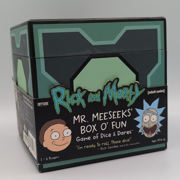 Other - Rick and Morty Mr. Meeseeks' Box O' Fun Game of Dice & Dares Adult Swim Complete